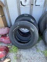 3 245/70R 19.5 Tires and one Rim