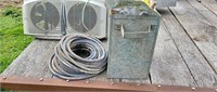 Air hose and box of misc
