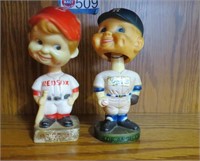2 - BOBBLE HEADS, RED SOX & DODGERS