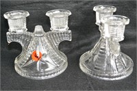 2 Crystal Candle Holders