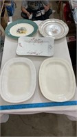 Various decorative serving trays.