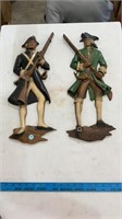 Sexton cast iron continental army soldier wall