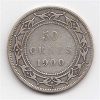 1900 Newfoundland 50 Cent Silver Coin