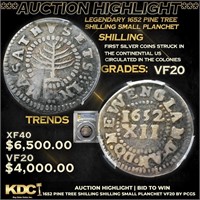 ***Auction Highlight*** PCGS LEGENDARY 1652 Pine T