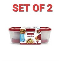 Set of 2, Rubbermaid 36 Piece Takealong Food Stora