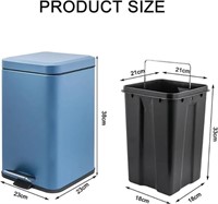 12 Liter/3.2 Gallon Slim Large Trash Can with Lid