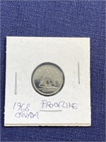 1968 Canadian $.10 coin