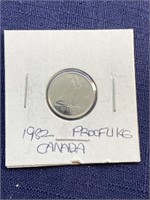 1982 Canadian $.10 coin proof like