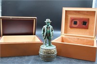 PAIR OF CIGAR HUMIDORS AND GASSYTOWN JACK BANK