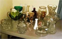 Lot of Vases, Candle Holders, Pitchers