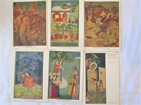 6 British Museum Post Cards Indian Painting