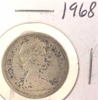 1968 Elizabeth II Canadian Silver Quarter
