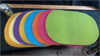 19) multi colored place mats