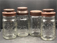 Vintage glass coffee jars