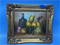 Framed Fruit Painting