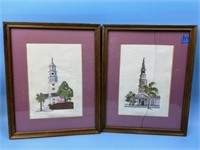 2 - Framed Cross Stitch Pieces