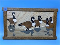 Wood Art of Geese