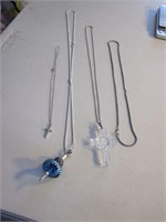 Lot of 4 .925 Silver Necklaces