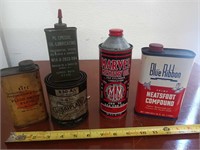 LOT DEAL OF 5 VTG CANS