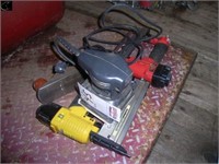 2 air brad nailers, wood plane, palm sander