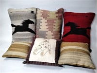 6 Rustic Western Themed Pillows