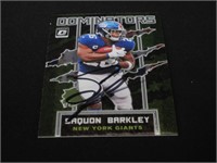 Saquon Barkley Signed Trading Card GAA COA