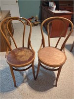 2 Vintage Thonet style cafe chairs