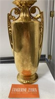 Hand Painted Gold Vase