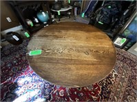 Vintage Clawfoot 42” Round Oak Table