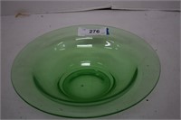 Vintage Uranium Glass Bowl 12"