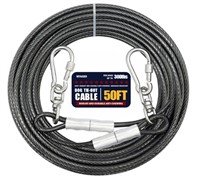 MYAXBD Dog Tie Out Cable 50 Feet - Grey