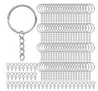 600Pcs Key Chain Rings,200Pcs 25mm Keychain Rings