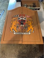 Dart board wall hanging cabinet