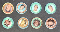 1971 Topps Baseball Coins group of 8 Hall of Fame