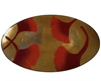 Enamels Copper Metal Plate Signed Mackintosh