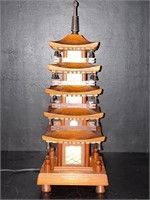 Nishikawa Japanese Wooden Pagoda Lamp