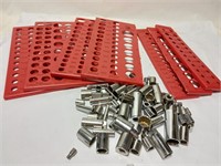 7 Plastic Craftsman Socket Organizer & sockets
