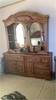 Dresser With mirror 65” W x 17 1/4” D x 31” T