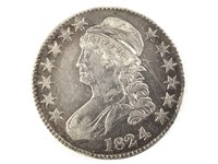 1824 Bust Half Dollar 4/4