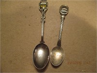 2 Souviner Spoons Marked (800) w/ Detail