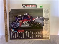 Cardboard Moto 89 poster- see pictures for