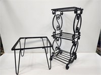 2 Ornate Metal Plant Stands