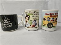 3 NICE COFFEE MUGS