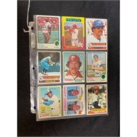 (18) 1970's Topps Baseball Stars/hof