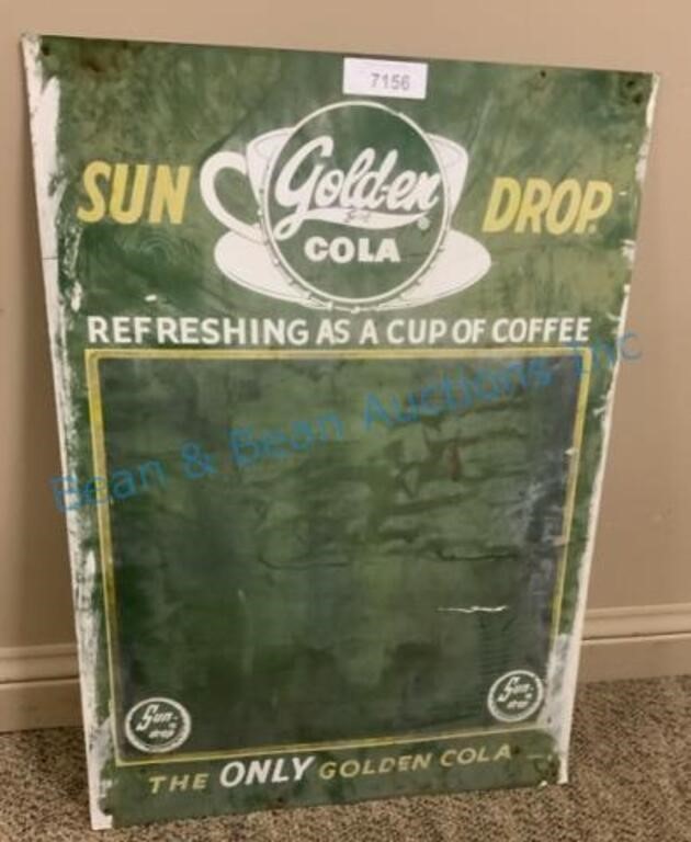 Sundrop golden cola menu board