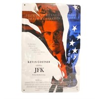 JFK Movie poster tin, 8x12, come in protective