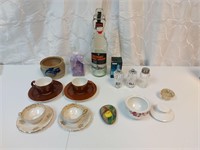 Misc Lot Mostly Vintage? Cups Saucers Candle etc