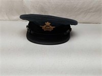 Vtg Canadian Military Cap w Badge