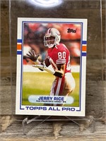 1989 Topps Football Jerry Rice CARD