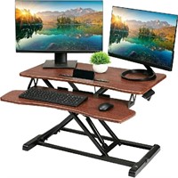 TechOrbits, Standing Desk, 2 Tiered Adjustable Wor